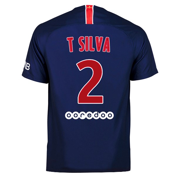 Maillot Football Paris Saint Germain Domicile T Silva 2018-19 Bleu